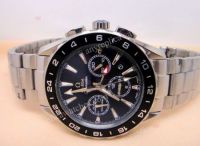 Omega Seamaster Aqua Terra GMT Chronograph SS Black Face - Best Omega Watches Replica For Sale